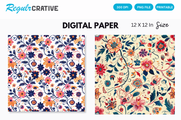Download Watercolor Boho Floral Seamless Pattern - Boho floral Collection