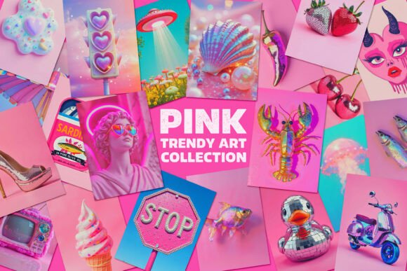 Download Pink Trendy Wall Art Jpg Collection - Pink Collection