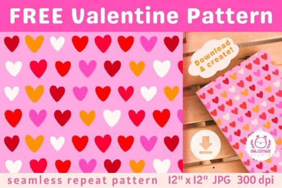 Download FREE Pink Valentine Seamless Pattern - Pink Collection