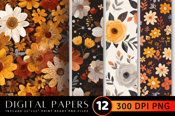 Download Boho Fall Cute Flowers Pattern - Cute flowers Collection