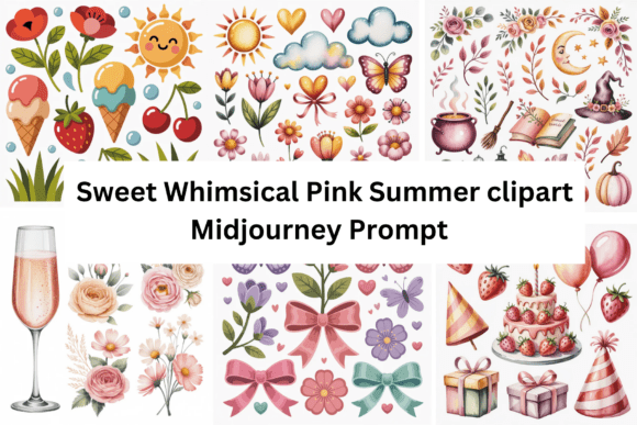 Download Sweet Whimsical Pink Summer Clipart - Pink Collection