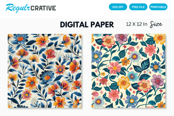 Download Watercolor Boho Floral Seamless Pattern - Boho floral Collection