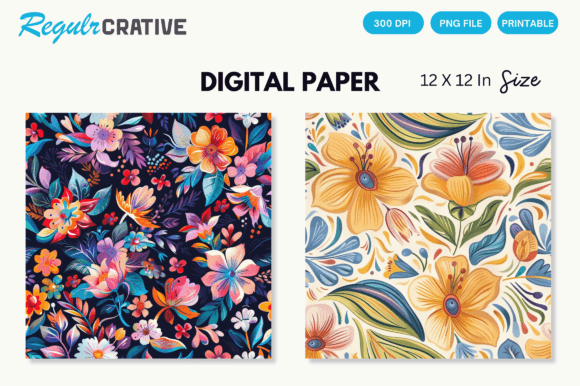 Download Watercolor Boho Floral Seamless Pattern - Boho floral Collection