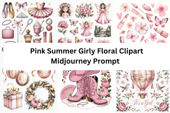 Download Prompt Pink Summer Girly Floral Clipart - Pink Collection