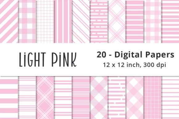 Download Light Pink Stripes Digital Paper Pattern - Pink Collection
