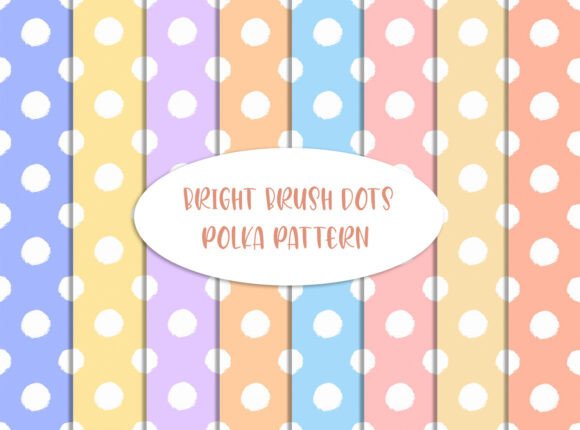 Download Bright Brush Dots Polka Pattern - Polka pattern Collection