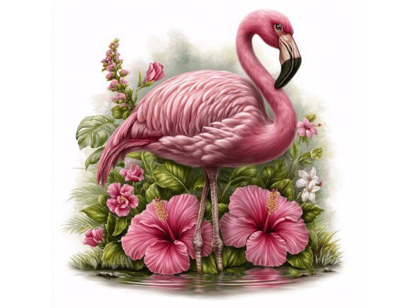 Download 14 JPG Pink Flamingo Tropical Set - Pink Collection