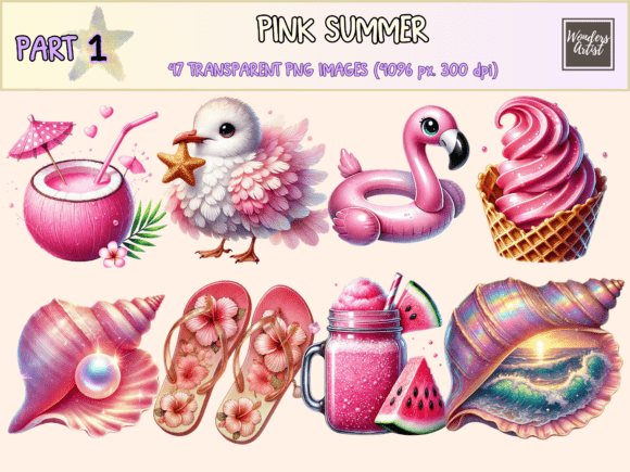 Download Pink Summer P1 Clipart - Pink Collection