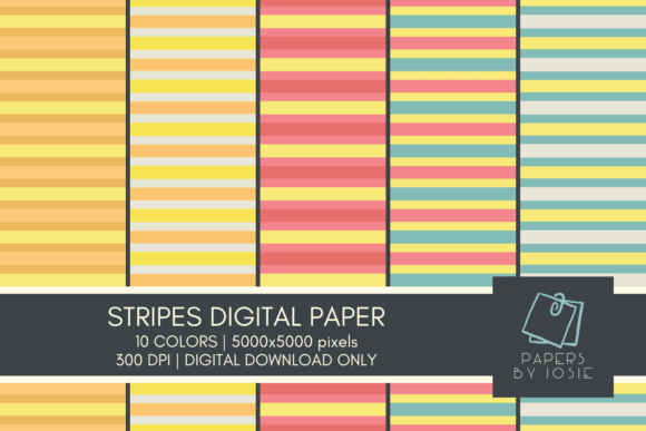 Download Colorful Stripes Digital Paper - Premium Resources