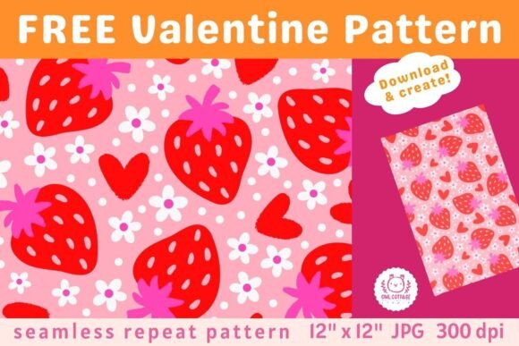 Download FREE Pink Strawberry Seamless Pattern - Pink Collection