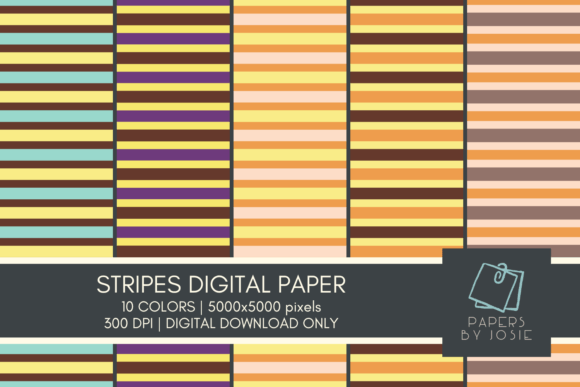 Download Colorful Stripes Digital Paper - Colorful stripes Collection
