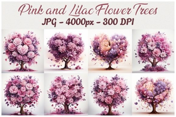Download Pink and Lilac Flower Trees - JPG - Pink Collection