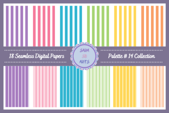 Download Seamless Rainbow Stripes Digital Paper - Seamless rainbow Collection