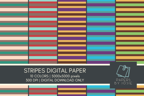 Download Colorful Stripes Digital Paper - Colorful stripes Collection