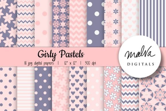 Download Baby Girl Pink Purple Pastel Patterns - Pink Collection