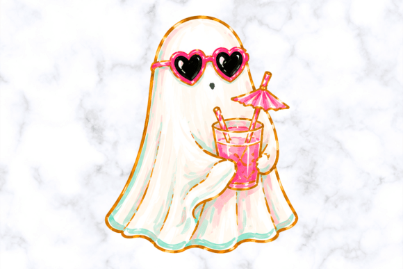 Download Pink Summer Ghost Cocktail Clipart - Pink Collection