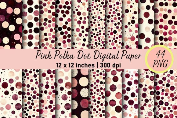 Download Pink Polka Dot Digital Paper - Pink Collection