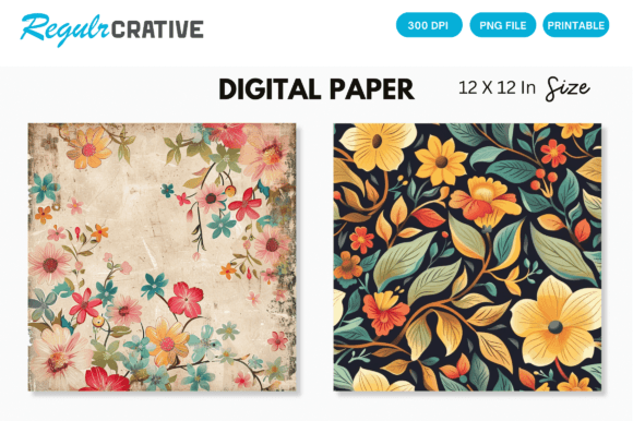 Download Watercolor Boho Floral Seamless Pattern - Boho floral Collection